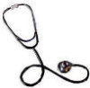 Longevity - Health - Dual Head Stethoscope - Black Tubing