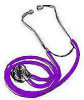 Sprague Rappaport Type Stethoscope - Single Head - Purple Tubing