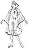 Dannyco - Personal - All-Purpose Deluxe Cape - Jumbo - Snap Neck Closure - Translucent White
