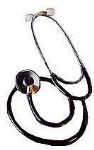 Single Head Stethoscope - Black Tubing