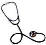 Dual Head Stethoscope - Black Tubing