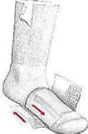 TheraSock Double Sock System - Crew Socks - Small - White