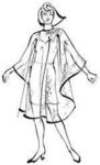 All-Purpose Deluxe Cape - Jumbo - Snap Neck Closure - Translucent White