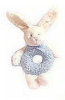 Russ Berrie - Baby - Rattle Ring - Bunny - Blue - 7 1/2 x 9 1/2"