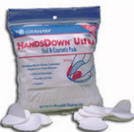 HandsDown - Nail And Cosmetic Pads - White - 1.75" Round - 60 Pads/Resealable Bag