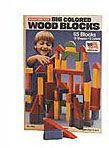Big Colored Blocks - Wooden Builder - 65 Blocks