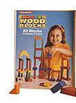 Colored Wood Blocks - 50 Pieces