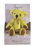Birthstone Teddy - August - 2 3/4"