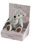 Birthstone Teddy - October - 2 3/4"