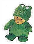 Peek-A-Boo Bear - Frog Costume - 4"