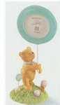 Expressions of Love: Bear Holding Lollipop Photo Frame - Blue