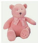 Brahms Baby Rattle Bear - Pink