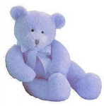 Snookie Rattle Bear - Blue - 16"