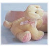 Russ Berrie - Baby - Li'l Pups - Squeaker Puppy - White/Pink - 5"