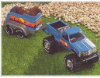 - ZooScape - Hard Body - Husky Hitch-Ups - Blue Truck with Horse