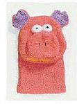 Bath Puppet - Terrycloth - Pig - 9 3/4"