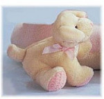 Li'l Pups - Squeaker Puppy - White/Pink - 5"