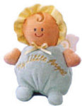 Angel Babies - Doll Rattle - Blue/Yellow - 5"