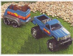 Hard Body - Husky Hitch-Ups - Blue Truck with Horse