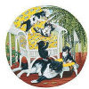 /trait101365/questc100027/critiquet120688Great American Puzzle Factory - Toys products - Wicker Kittens - Round - 500 Pieces