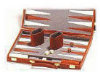 Burgundy 18 Backgammon with Attache Case