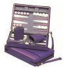 Magnetic Travel Backgammon Set - 9" Blue - Zipper Case