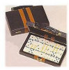 Double Six Mini Domino Set in Ivory Color - Attache Case - 28 Mini Pieces