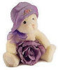 Russ Berrie - Baby - Roseanne Bear - Purple - 9" - Jewelled Elegance Collection