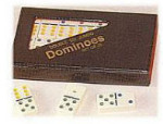 Double Six Club Size Domino Set in Ivory Color with Spinner - 28 Pieces