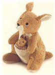 Darwin Kangaroo with Baby - Luv Pets Collection