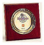 Brass Accented Wooden Frame - Porthole