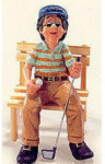 Durwood - Golfer and Bench - SculptStone Figurine