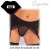 Satin Lycra Garter Belt - Coquette - Black