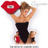 Stretch Velvet Corset with Lace-Up Back and Thong - Coquette - Red / Medium