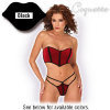 Stretch Velvet Bustier and Thong - Coquette - Black / Small