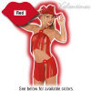 Fringe Halter Top and Skirt - Coquette - Red / One Size