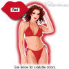 Heart Lace Bikini - Coquette - Red / One Size
