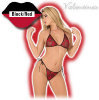 Heart Mesh Bikini - Coquette - Black/Red - One Size