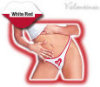 Heart Thong - Coquette - White/Red - Large