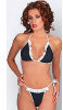 Denim and Eyelet Lace Bikini - Coquette - Blue / One Size