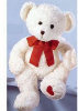 Lovey Curly Bear - White / 17"