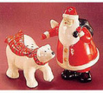 Santa and Bear - Salt and Pepper Shakers