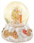 Ice Sculptures: Snowman Shoveling Snow