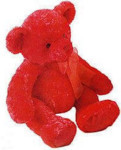 Scarlet - 17.5" Luster-Silk Bear with Ribbon
