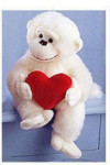 Mambo Monkey - 10" with Velour Heart