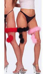 Maribou Garter - Coquette - Black, One Size