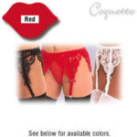 Lace Garter Belt - Coquette - Red