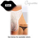 Lycra Thong with Side Clasps - Coquette - Black, One Size
