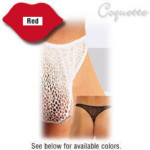Lycra Thong with Side Clasps - Coquette - Red, One Size