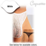Lycra Thong with Side Clasps - Coquette - White / One Size